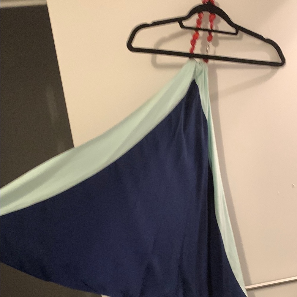 Blue and Light Green Halter Top